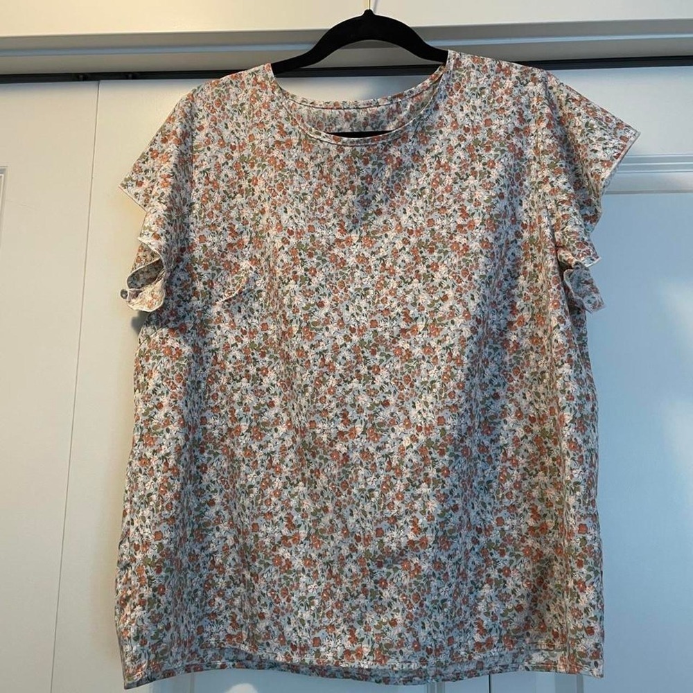 Floral Flowy Blouse Cottage Core Romantic Feminine Coquette Fairy-Size XL
